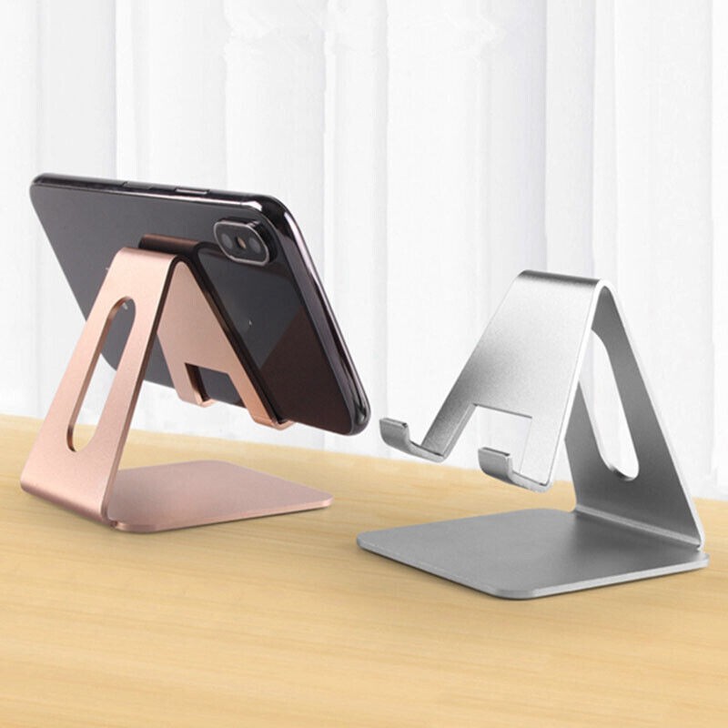 Aluminum Phone Holder Stand Office Home Desk Desktop For iPhone Cellphone